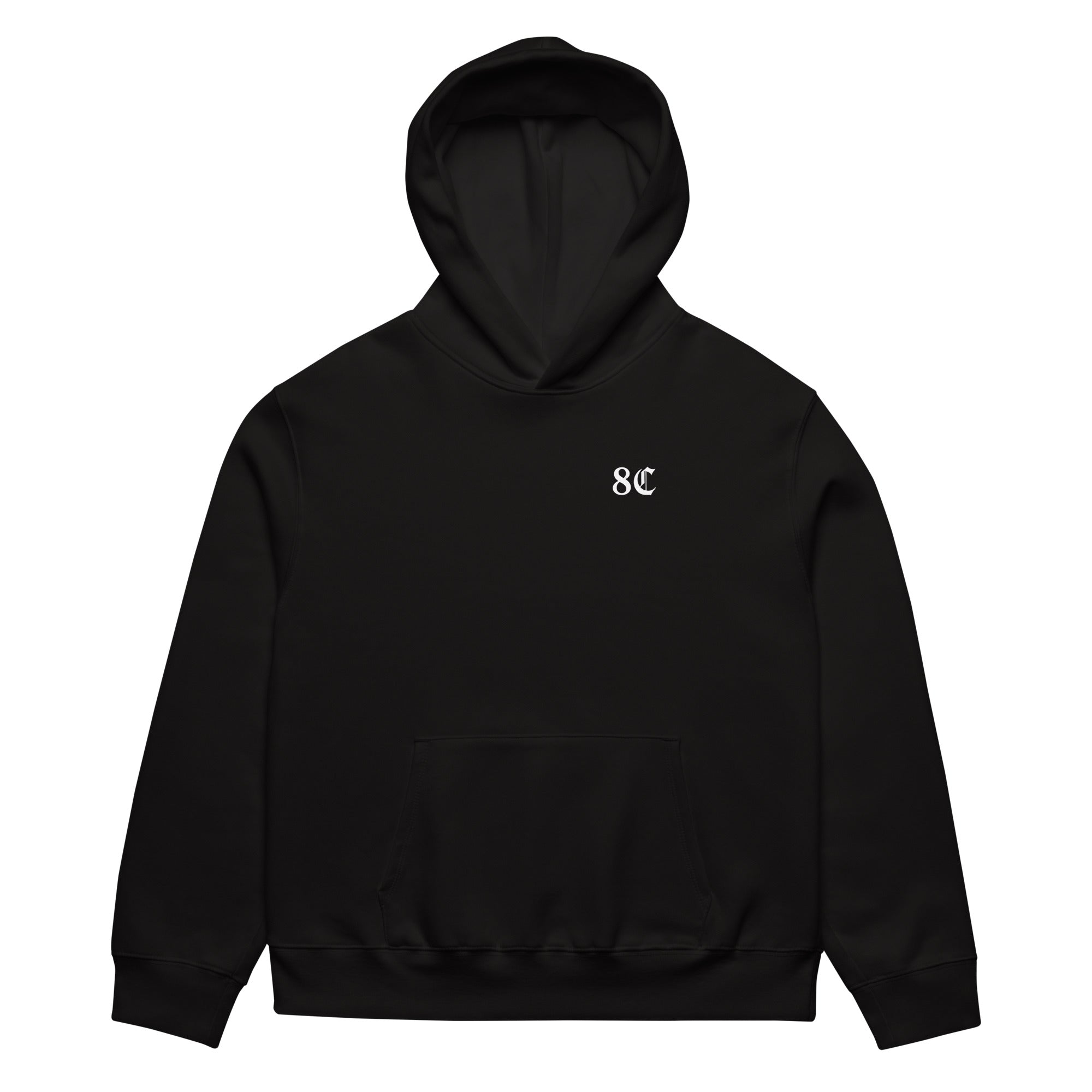 Black oversized-Hoodie (angle) with Breathable cotton – 87Clothing