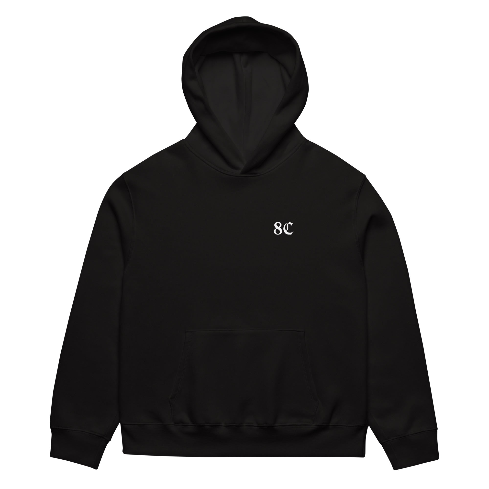 24AW DeuxiemeClasse Oversized Hoodieブラック Black oversized hoodie with the doodle monster (Bible verse psalm